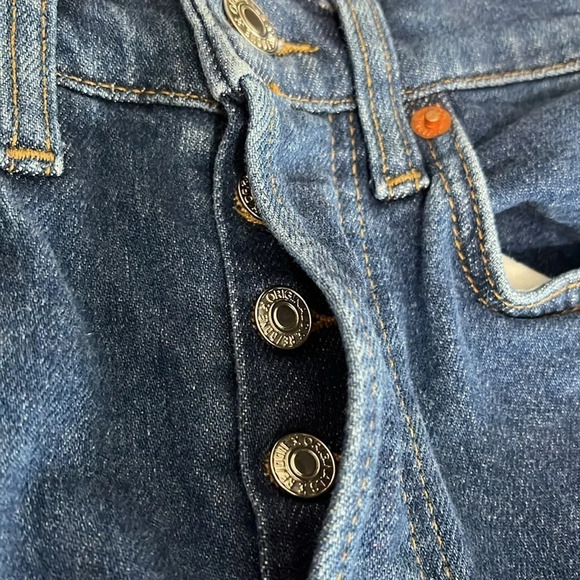 Re/Done 90's High Rise Ankle Crop Jeans in Western Rinse - Size 24 - Picture 7 of 10